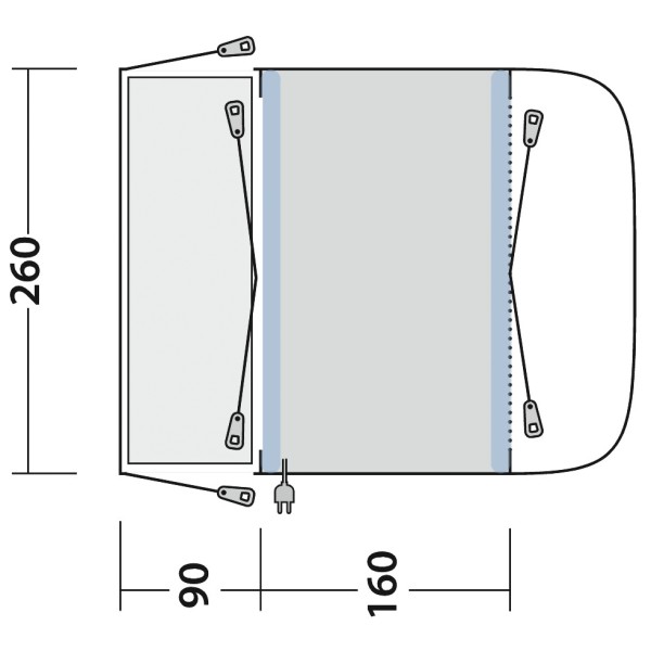 Outwell - Newburg 160 Air - Bustelt