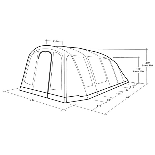 Outwell - Stonehill 5 Air - Tienda para grupos