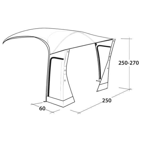 Outwell - Tall Connection Crossville 250SA - Ampliación para tienda
