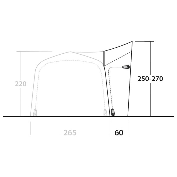 Outwell - Tall Connection Crossville 250SA - Ampliación para tienda