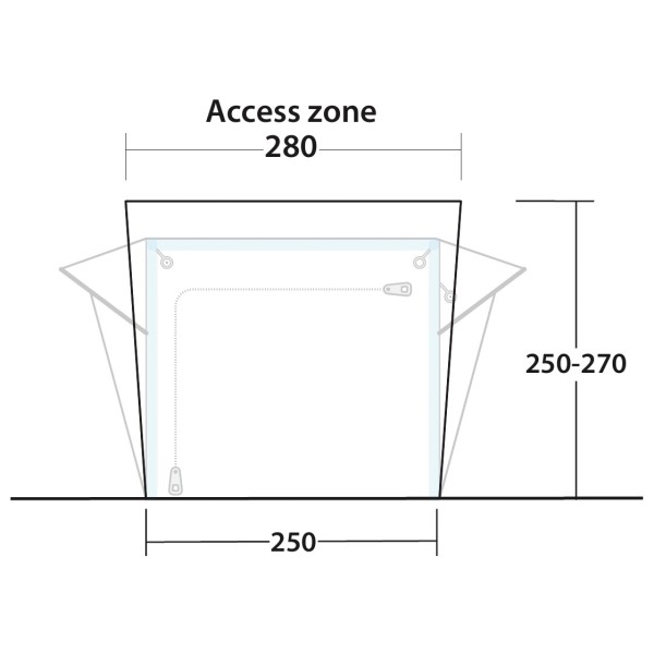 Outwell - Tall Connection Crossville 250SA - Ampliación para tienda