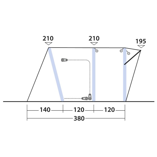Outwell - Wolfburg 380 Air - Motorhome awning
