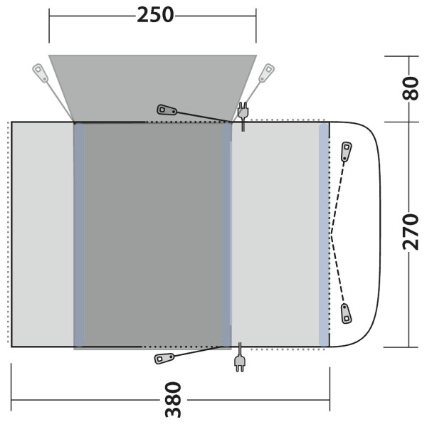 Outwell - Wolfburg 380 Air - Motorhome awning