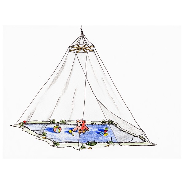 Basic Nature - Moskitonetz Klassik Baldachin Mesh 225 - Mosquitera