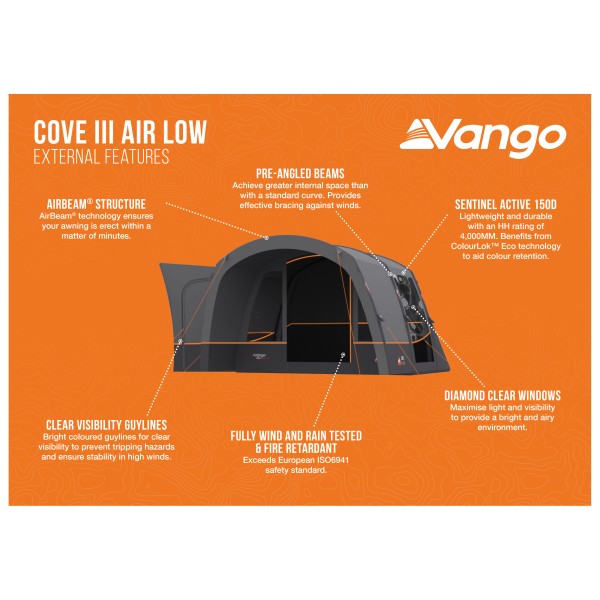 Vango - Cove II Low - Pikkubussien etuteltat