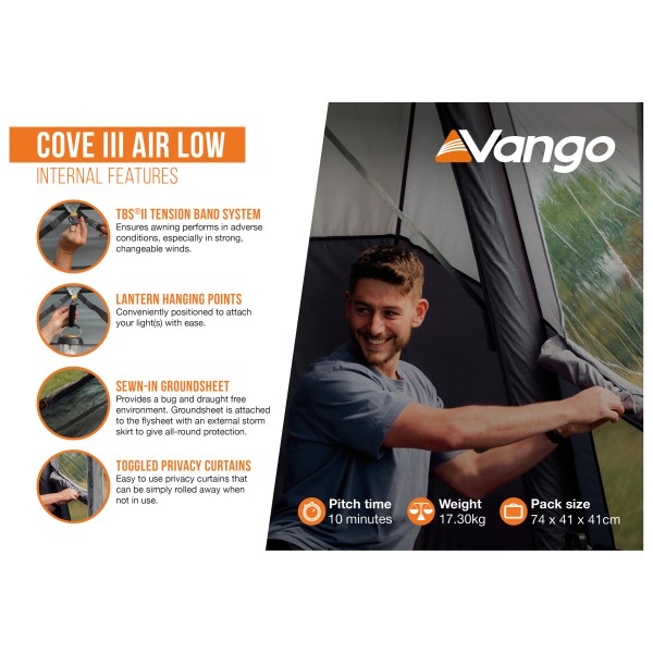 Vango - Cove II Low - Pikkubussien etuteltat