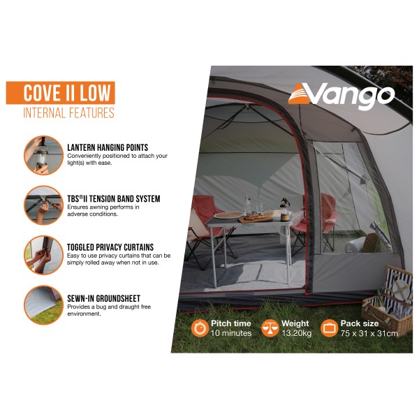 Vango - Cove II Low - Pikkubussien etuteltat