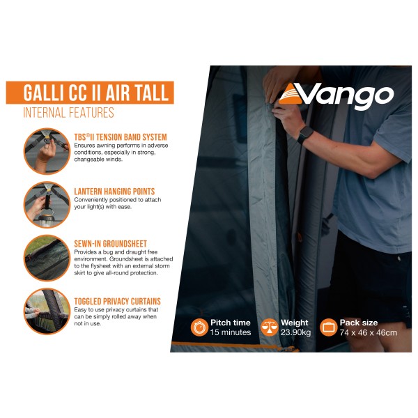 Vango - Galli CC II Air Tall - Motorhome awning