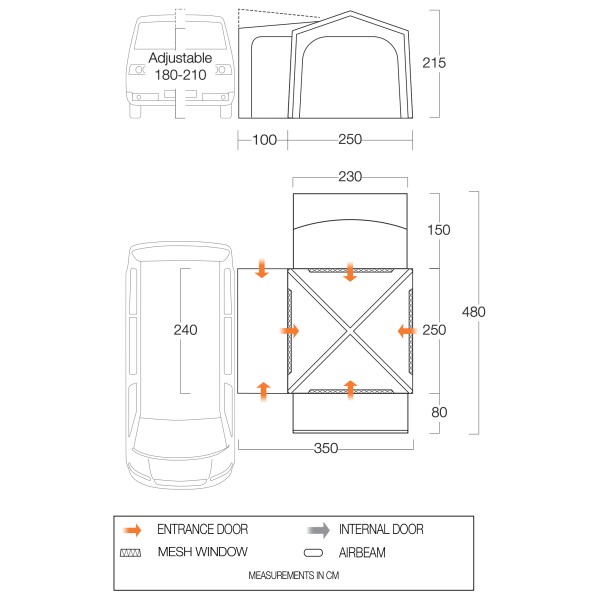 Vango - Versos Air Low - Motorhome awning