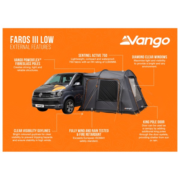 Vango - Faros III Low - Pikkubussien etuteltat
