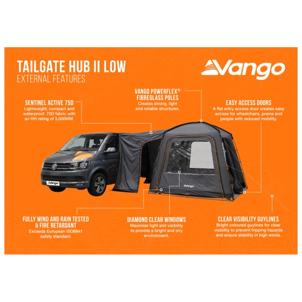 Vango - Tailgate Hub II Low - Pikkubussien etuteltat