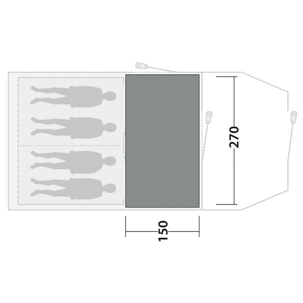 Outwell - Cozy Carpet Rockwell 4 - Tent carpet
