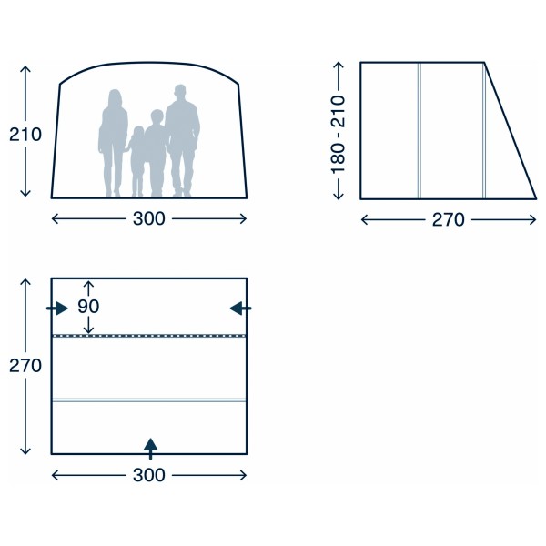 Kampa - Waypoint Air Low - Motorhome awning