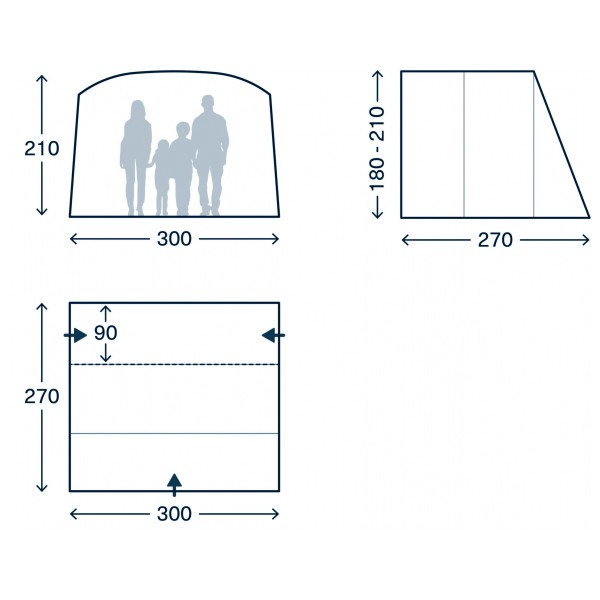 Kampa - Waypoint Low - Tendalino campeggio