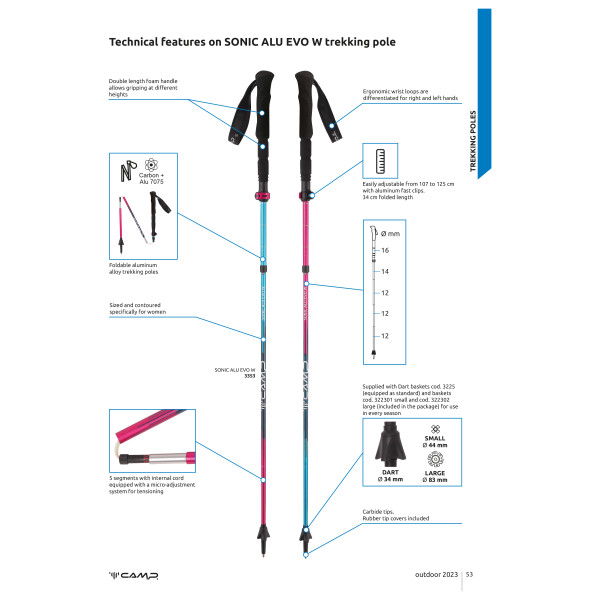 C.A.M.P. - Women's Sonic Alu Evo - Trekkingstave