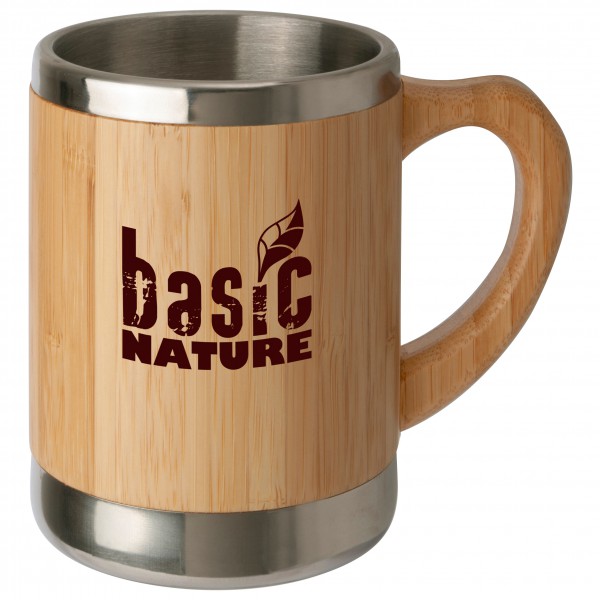 Basic Nature - Drinkbeker RVS ''Bamboe'' - Tas