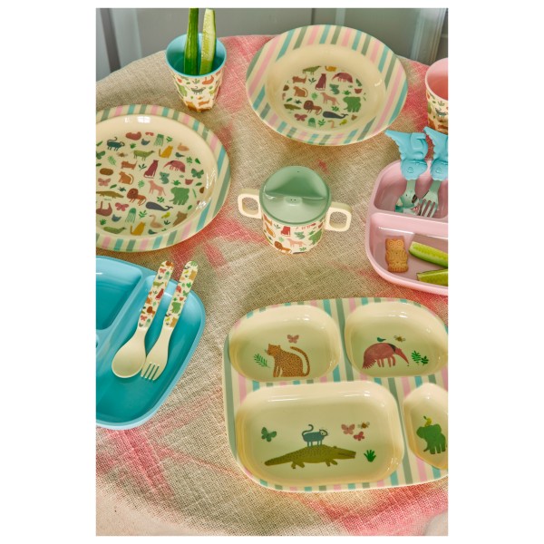 Rice - Melamine Kids 3 Room Plate - Truga