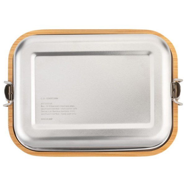 CJH - Stainless Steel Lunch Box with Bamboo Lid - Food storage