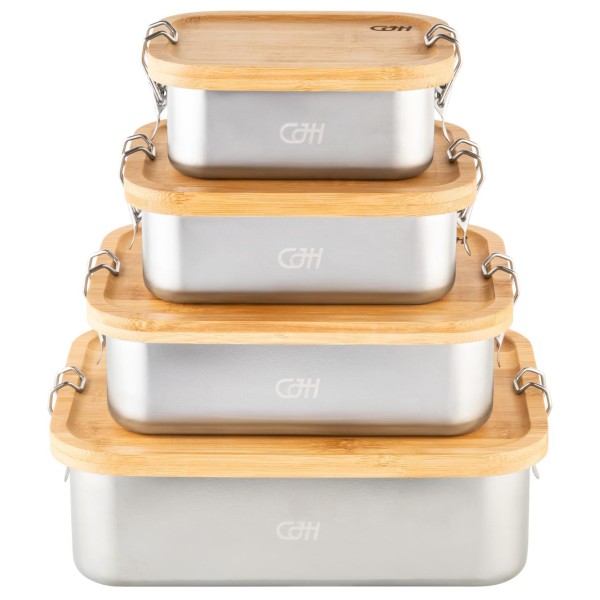 CJH - Stainless Steel Lunch Box with Bamboo Lid - Food storage