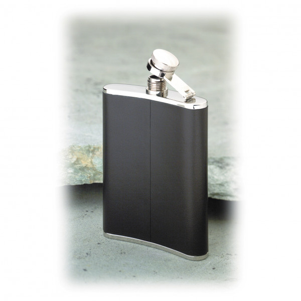 Basic Nature - Flachmann Eckig Leder - Heupfles