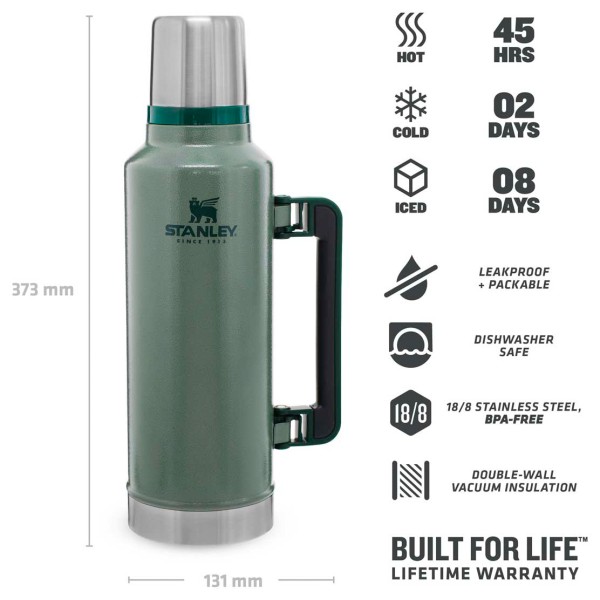 Stanley - Classic Vacuum Insulated Flask 1.9 l - Insulated bottle