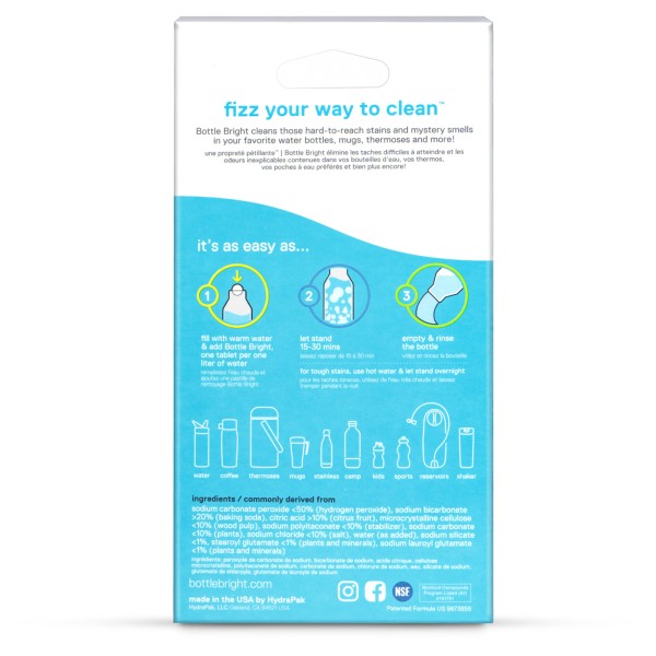 HydraPak - Bottle Bright 12 Tabs - Cleaning tablets