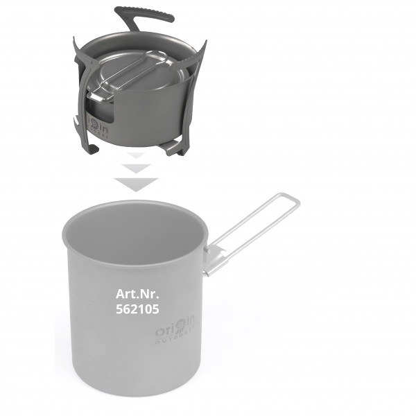 Origin Outdoors - Titan Kocher Combo - Fornelli a combustibile solido