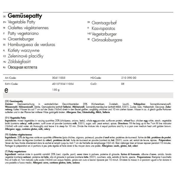 Trek'n Eat - Gemüse Burgerpatty