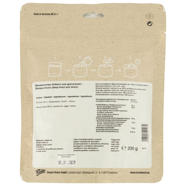 Travellunch - Bananenchips