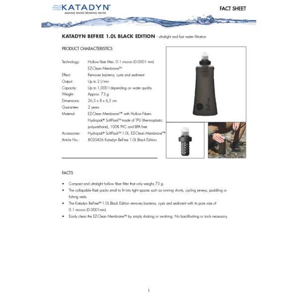 Katadyn - Befree Filter Tactical - Waterfilter