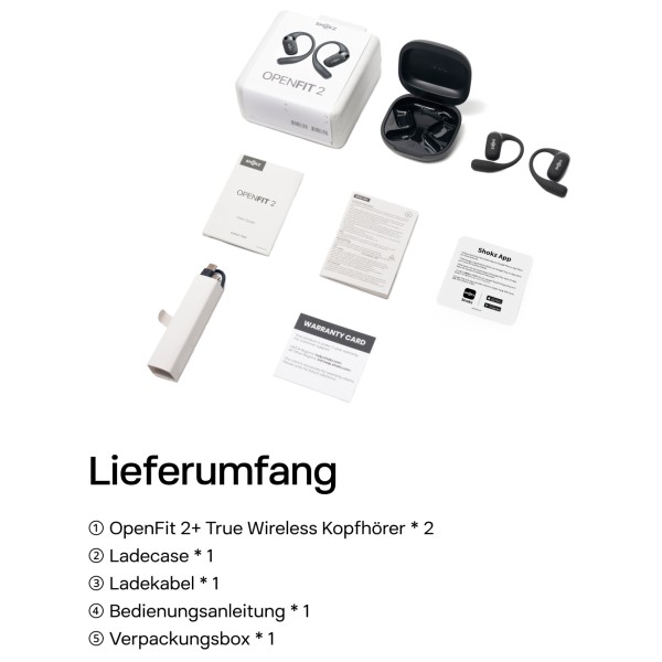 Shokz - OpenFit 2+ - Hörlurar