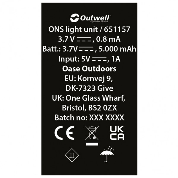 Outwell - ONS Light Unit Set - Lampada LED
