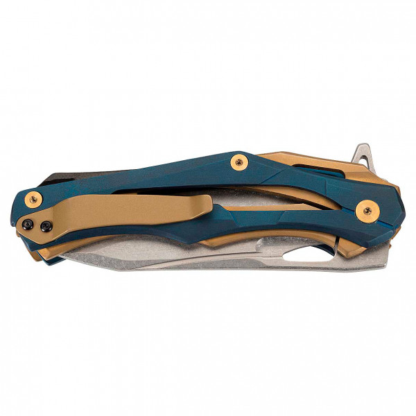 Puma Tec - Einhandmesser mit Gold-Blauem Griff - Coltelli