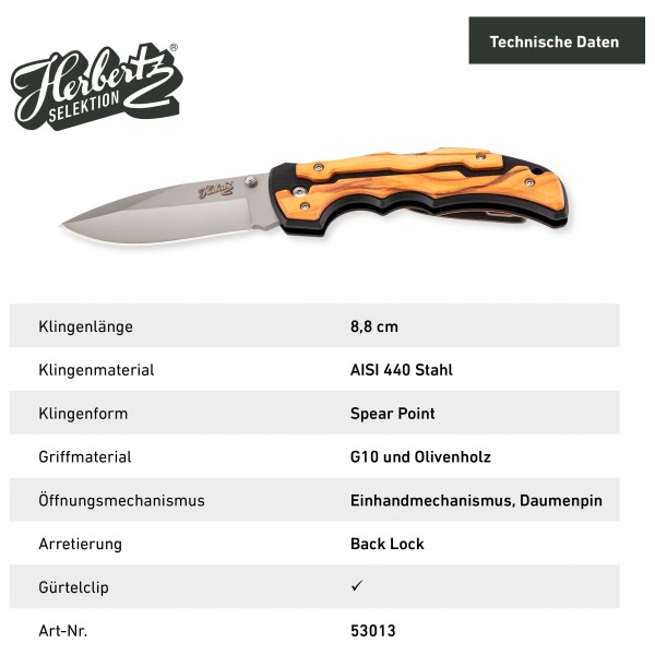 Herbertz Selektion - Einhandmesser 53013 - Mes