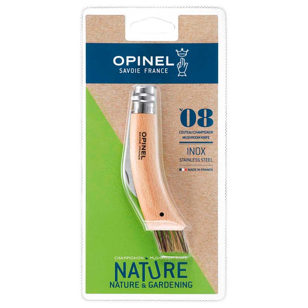 Opinel - Mushroom Knife No. 08 with Brush & Blister Pack - Knive
