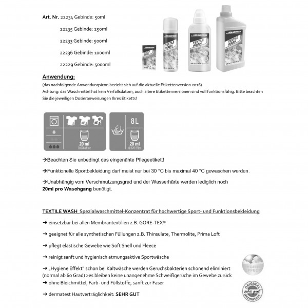Holmenkol - Textile Wash - Detergent