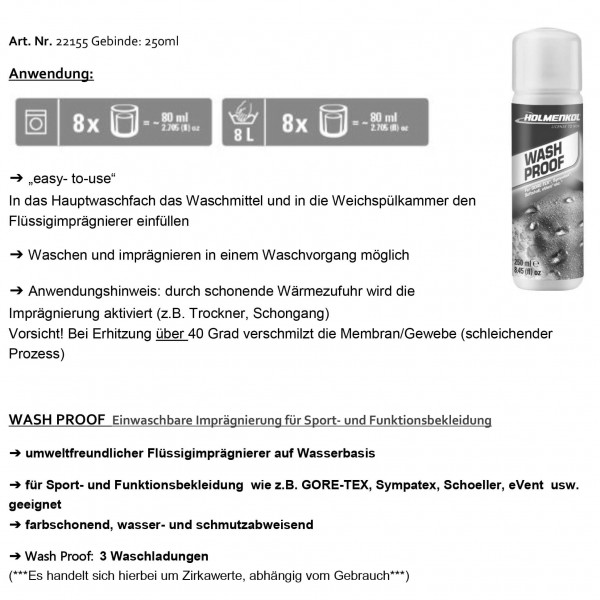 Holmenkol - Wash Proof - Impregneermiddel