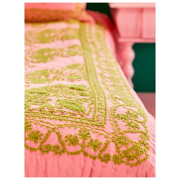 Rice - Cotton Quilt Blanket with Embroidery - Täcke
