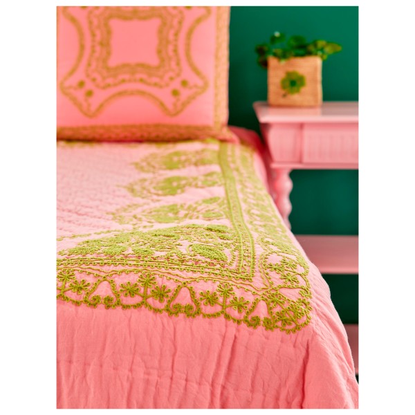 Rice - Cotton Quilt Blanket with Embroidery - Täcke