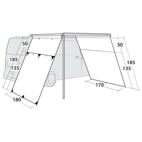 Outwell - Fallcrest Set Seitenplanen - Tarp