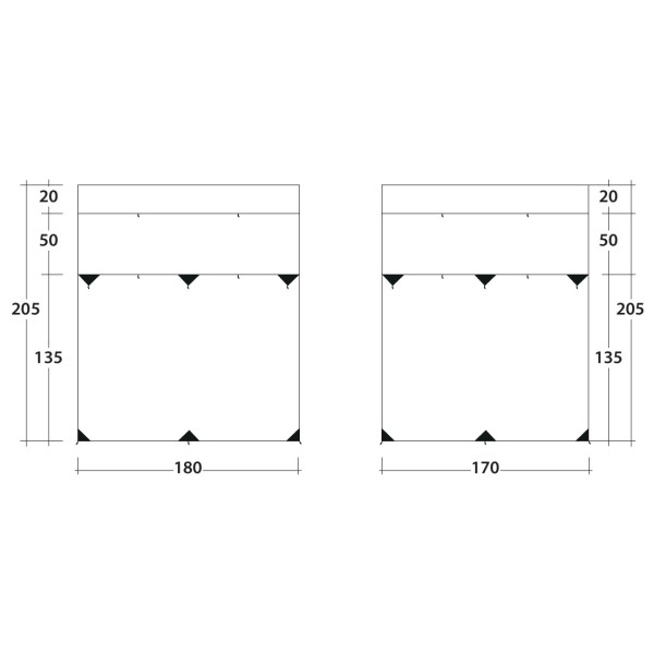 Outwell - Fallcrest Set Seitenplanen - Tarp