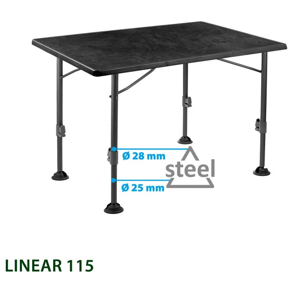 Brunner - Linear Black 115 - Table de camping