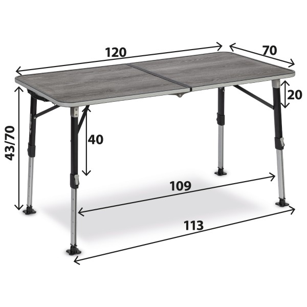 Brunner - Elùtop Compack 120 - Campingtafel