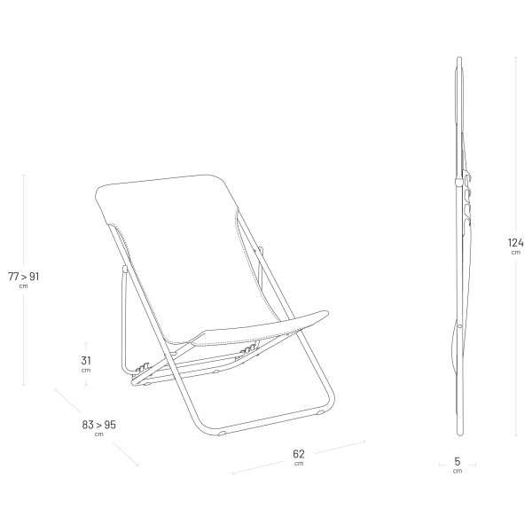 Lafuma Mobilier - Maxi Transat Airlon + - Campingstål
