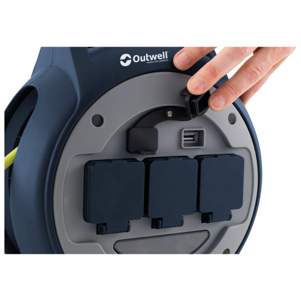 Outwell - Mensa Mains 3Way Roller Kit w/ USB/Light - Cable reel