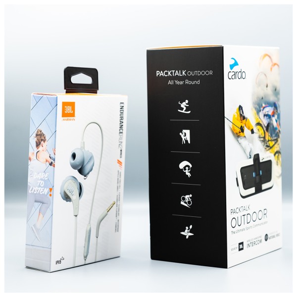 Cardo - Packtalk Outdoor inkl. JBL In-Ear-Kopfhörer