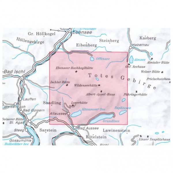 DAV - Totes Gebirge, westliches Blatt 15/1 - Mapa de senderos