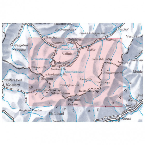 DAV - Silvrettagruppe 26 - Vandrekort