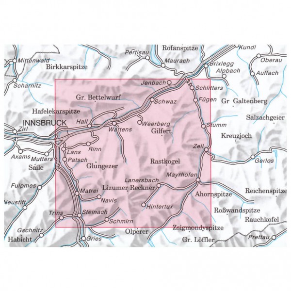 DAV - Tuxer Alpen 33 - Carta escursionistica