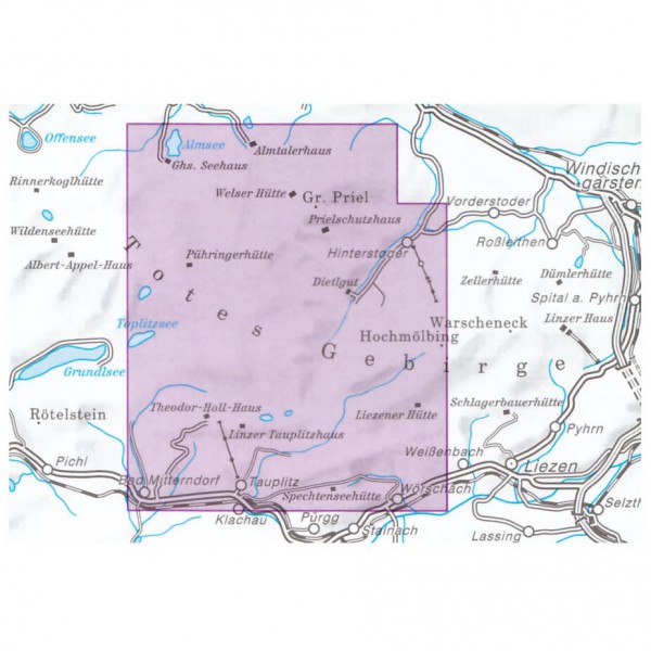 DAV - Totes Gebirge, mittleres Blatt 15/2 - Toerskigids